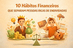10 hábitos financeiros que separam pessoas ricas de endividadas